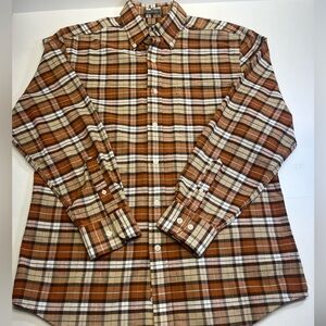 Saddlebred Men's Plaid Shirt - Brown and Rust